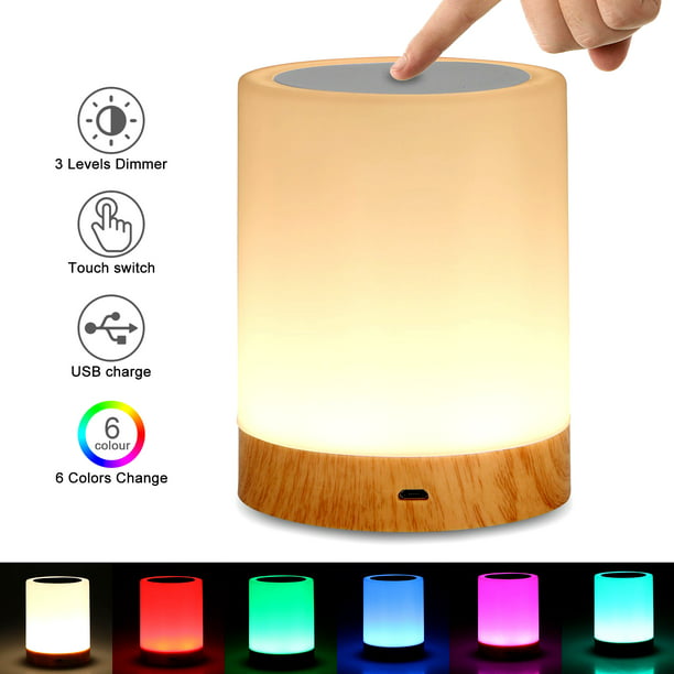 Bedside Lamp Table Light Night Home Decor Lamp Colorful Table Light,for Bedroom Kids Room Ideal Gifts Office Study Work 